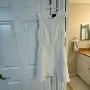 DO+BE White Sheath Mini Dress Mock Neck